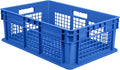 Hudson Exchange 24 x 16 x 8" (2 Pack) Mesh Straight Wall Handled Storage Container Tote, Blue
