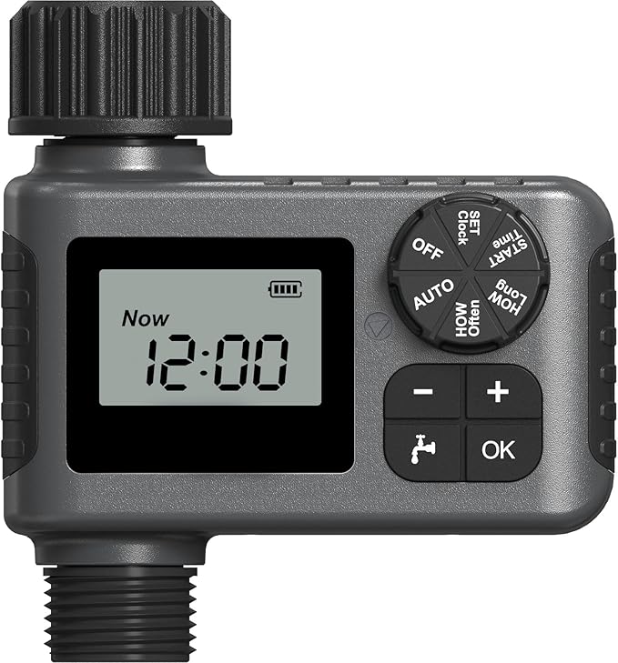 Insoma Sprinkler Timer, Water Timer for Garden Hose, Water Hose Timers with Rain Delay/Manual/Automatic Watering System for Lawns Pool, IP55 Waterproof