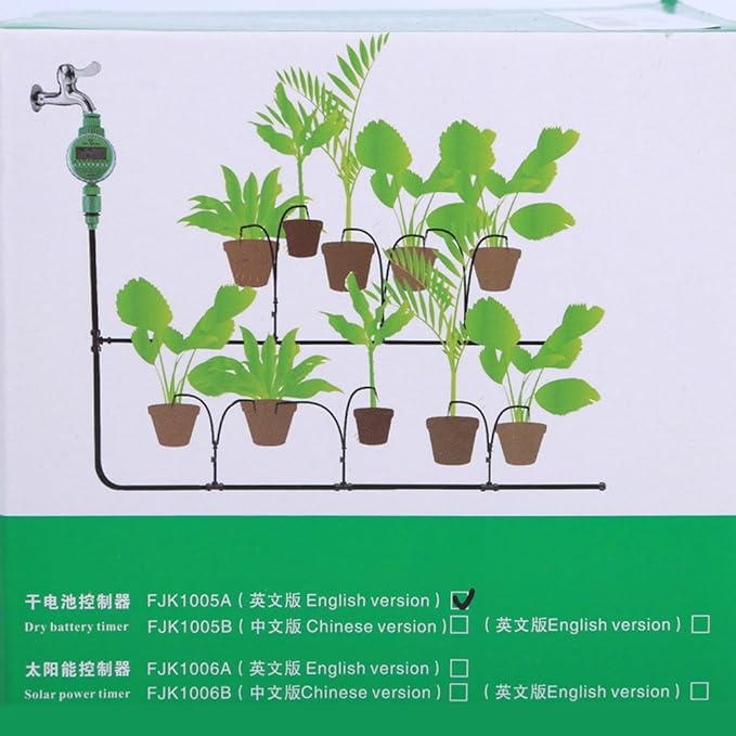 Akozon Water Irrigation Timer Automatic Digital LCD Electronic Home Water Timer Garden Irrigation Controller Programs
