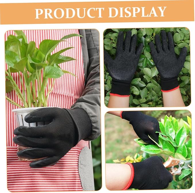 BESTonZON Heavy Duty Gardening Gloves Waterproof Anti-puncture Yard Work Gloves for Men and Women with Anti-wear Latex Coating and Non-slip Grip for Outdoor Garden and Landscaping