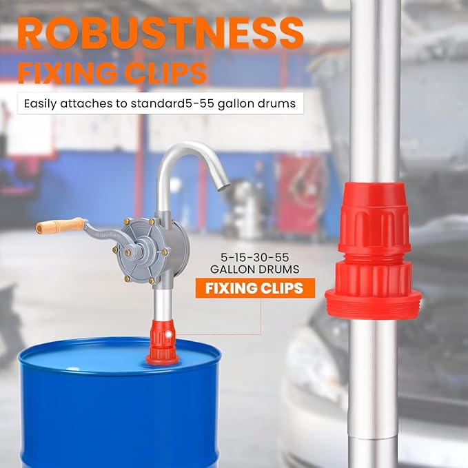 55 Gallon Drum Pump,Barrel Pump Manual Lever Action Barrel Pump for Diesel,Kerosene, Motor Oil Transfer (7131-FANG-1)