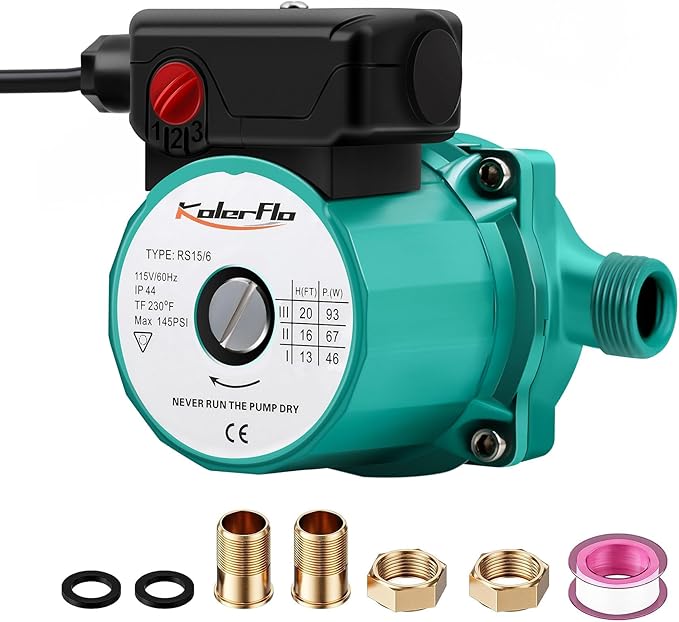 Water Recirculating Pump 3/4 Inch Circulating Water Pump for Water Heater System