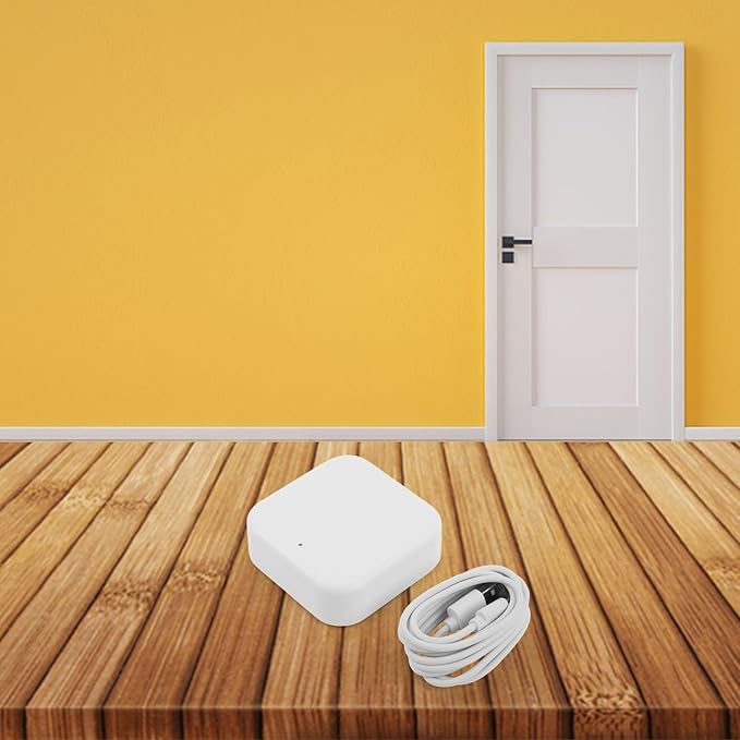 WiFi Gateway-Hub For TTLock App With Remote Control, Real Time Monitoring, Multiple Smart Door Lock Pairing, Compatible With G2 And G3 Models, ABS Housing, White(G3 wired)