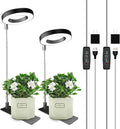 Aokrean Grow Lights for Indoor Plants, 48 LEDs Full Spectrum Plant Light for Indoor Plants, Height Adjustable Growing Lamp with Base, 3 Optional Spectrums, Auto Timer 3/9/12Hrs, 10 Brightness, 2 Pack