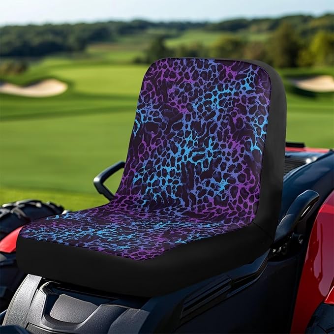 Leopard Waterproof Cover for Riding Lawn Mower Seat, Universal Tractor Outdoor Seat Cover, Seat Cover for All Weather Conditions