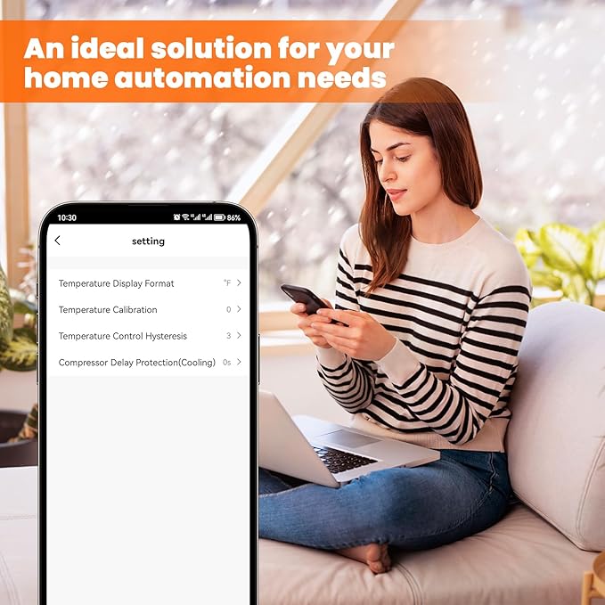 New Generation! Briidea Smart WiFi Temperature Control Outlet Compatible with Alexa Google Assistant, Perfect for Households Greenhouses Reptile Enclosures Incubators, 110V/16A