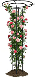Garden Trellis for Climbing Plants Outdoor,70.9 Inch Mushroom Top Trellis, Height Adjustable Thick Twisted PE-Coated Metal Pipe,Plant Support for Potted Plants Vine Rose Clematis Vegetables