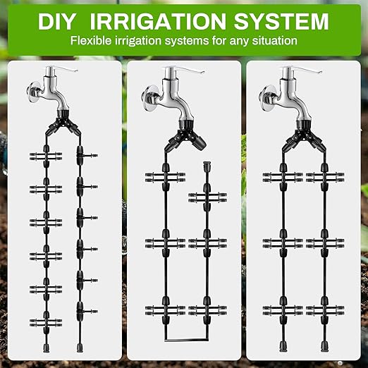 Upgraded 230FT Drip Irrigation System with 1/4" Soaker Hose -Weeping Technology for Deeper Root Watering,Garden Watering System for Raised Beds, Greenhouse, Lawn - Save Water