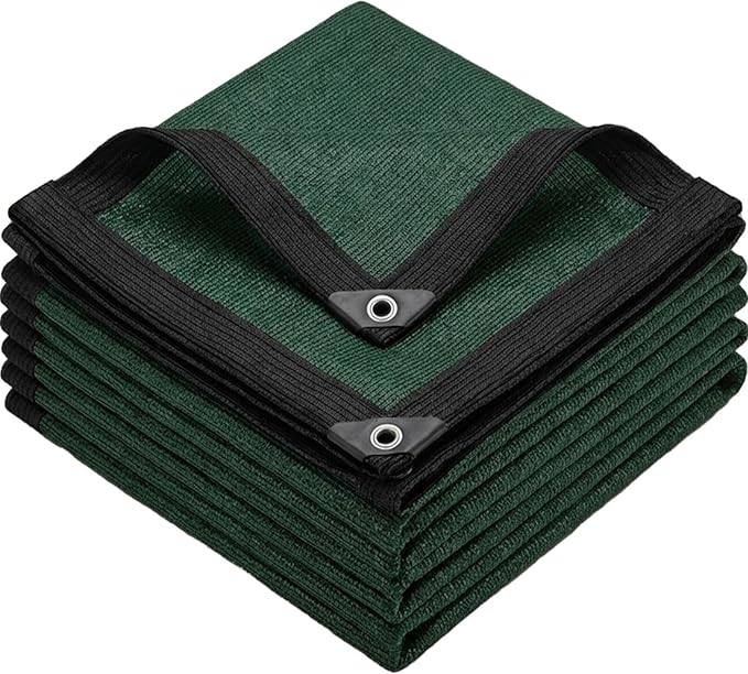 80% Garden Shade Cloth Sun Shade Fabric – UV Resistant Durable Sunblock Netting for Plants,Outdoor Patio,and Greenhouse Coverage[Green 10×10FT]