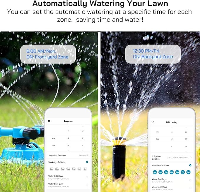 8 Zones Smart Sprinkler Controller, Automatic Irrigation Controllers for Assistant for TUYA AC 24V 50/60HZ