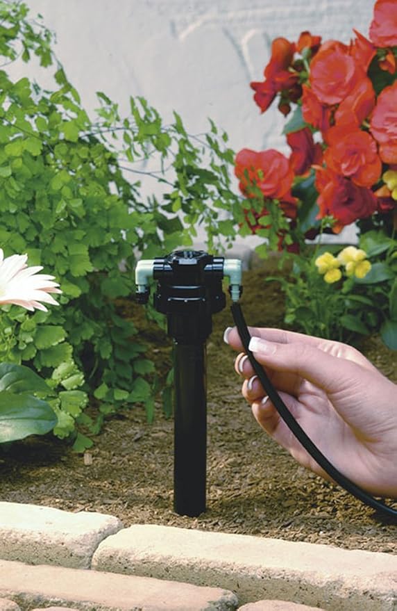 Orbit 10-Pack 67005 4-Port Drip Irrigation Manifold for 1/4 Inch Tube - Efficient Water Distribution for Your Garden