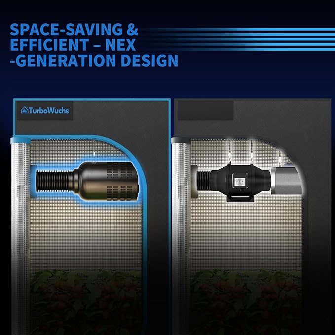 Grow Tent Kit Complete System 4x2 ft, 240W Dimmable LED Grow Light with LM301H EVO & Timer, 1680D Mylar Tent, 4 Inch Smart Ventilation System with Carbon Filter & Clip Fan