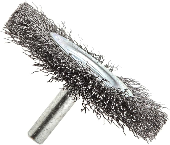 Forney 60016 Wheel Brush, Coarse Crimped Wire with 1/4-Inch Shank, 3-Inch