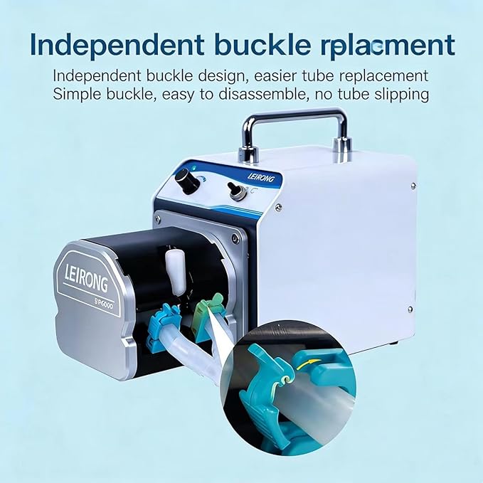 Complete Peristaltic Pump ZP6000 High-Flow Dual-Channel Industrial Filling Machine Variable Speed Laboratory & Medical Grade Water Transfer Pump (35# A-60-F Tube, 450~4500ml/min)