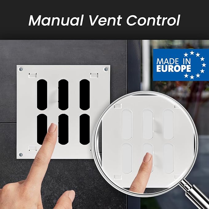 Repa Market 16" x 8" Inch (Outer Dimensions) White Adjustable Air Vent Cover - Galvanized Steel HVAC Air Vent Register - Heating, Cooling Toe Kick Vent Cover - Wall, Ceiling Return, Intake Air Grille