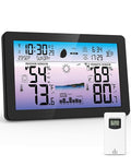 Weather Station Wireless Indoor Outdoor, Digital Thermometer with Accurate Temperature & Humidity, Large Color HD Display with Remote Sensor, Weather Forecast, Atomic Clock, Moon Phase