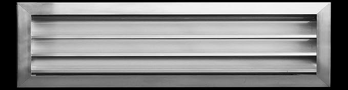 HVAC Premium 28"W x 8"H Aluminum Exterior Gable Louver Vent for Walls & Crawlspace - Weather-Resistant Air Grille with Screen Mesh - [Outer Dimensions 29.75"W x 9.75"H]