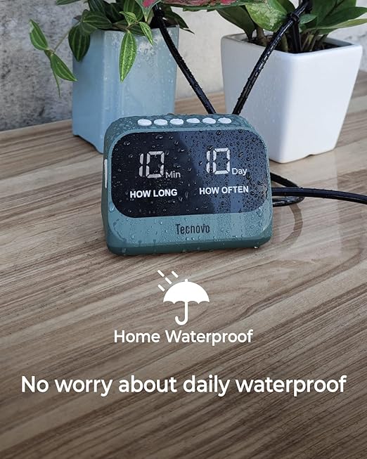 Automatic Watering System for Potted Plants, DIY Drip Irrigation Kit with Smart Timer, Waterproof LED Display & Large Capacity Battery, Precise Distribution of Water