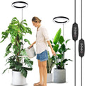 LORDEM 10.2" Full Spectrum Plant Light, 160 LEDs Large Grow Light for Indoor Tall Plants, Growing Lamp with 4/8/12H Auto Timer, 6 Dimmable Levels, 3 Spectrum Modes, 65" Height Adjustable, Pack of 2