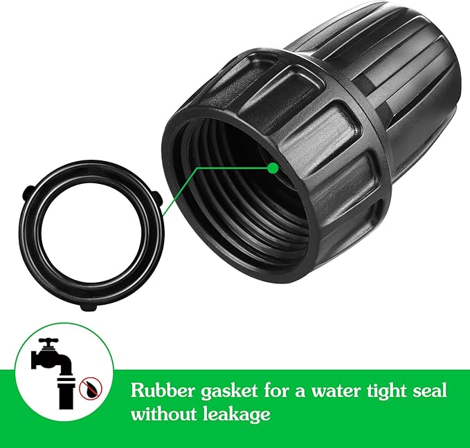 Gardrip 3/4 Inch Female Pipe Thread to 1/2 Inch Drip Irrigation Tubing Adapter: 6 Pieces 1/2 In. Barbed Drip Line x 3/4 In. Faucet PVC Adapter Connect 3/4" FHT Faucet Garden Hose