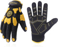 HANDLANDY HLDD Heavy Duty Work Gloves, TPR Protector Impact Gloves, Men Anti Vibration Mechanic Work Glove TouchScreen