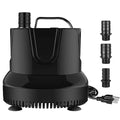 Simple Deluxe 1056GPH 85W Bottom Suction Water Table Pump (4000L/H) with 3 Nozzles for Fish Tank, Pond, Aquarium, Hydroponics, Black