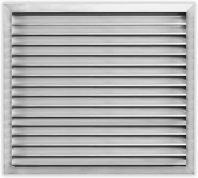 HVAC Premium 32"W x 28"H Aluminum Exterior Gable Louver Vent for Walls & Crawlspace - Weather-Resistant Air Grille with Screen Mesh - [Outer Dimensions 33.75"W x 29.75"H]