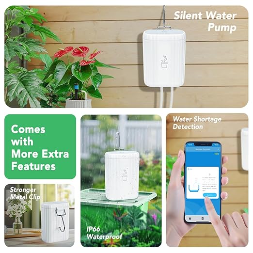 Smart Auto Drip Irrigation Kit for Garden, Automatic Plant Watering Devices for Potted Plants, GreenVation 2.4GHz WiFi Sprinkler Timer Self Watering System for Indoor/Outdoor (10 Zone) (10 Zone)