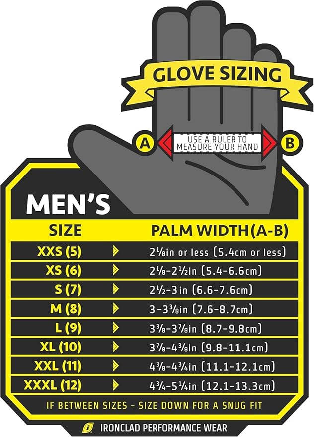 Ironclad Ranchworx Work Gloves RWG2, Premier Leather Work Glove, Performance Fit, Durable, Machine Washable, (1 Pair), RWG2-06-XXL,Black/Tan