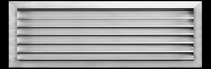 HVAC Premium 36"W x 16"H Aluminum Exterior Gable Louver Vent For Walls & Crawlspace - Weather-Resistant Air Grille With Screen Mesh - [Outer Dimensions 37.75"W x 17.75"H]