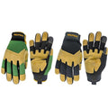 Work Gloves,High Dexterity Safety Rigger Mechanic Glove,Impact for Men,Anti-vibration,Anti-abrasion,Black+Green,Medium