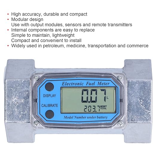 2in Meter, Electronic Digital Fuel Liquid Water Gas Oil Flowmeter 2.3V to 3.3V Smart Water Meter Pool Flow Meter Water Flow Meter 2 inch Flow Meter Fuel Industrial Automation Water Flow smart