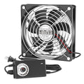 IP67 Waterproof Small 12V Variable Speed Computer Fan with AC Plug, KEYFANCLUB 110V 120V 220V AC Powered Ventilation Exhaust Fan for Receiver Terrarium Biltong Box Grow Tent Cabinet Cooling