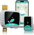 QUOBAS Smart WiFi Water Timer for Garden Hose, 1 Zone Brass Sprinkler Timer with App Control & Rain Delay/Auto/Manual 3 Modes for Drip Irrigation, Pool & Lawn, Battery Powered, 2.4GHz WiFi Only