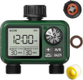 2 Zone Water Timer for Outdoor Garden Hose, Sprinkler Timer for Garden Faucet with Auto/Manual/Rain Delay Mode, Sprinkler Irrigation Controller for Yard Lawn