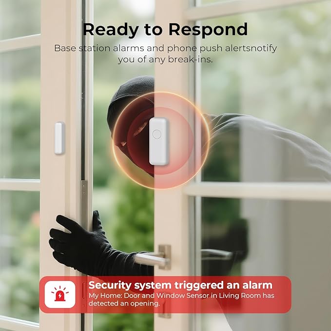 Alarm System for Home Security,WiFi/4G Home Alarm System with DIY,Remote Control App Alert Door Window Sensor Motion Detection No Monthly Fee Compatible with Alexa & Google