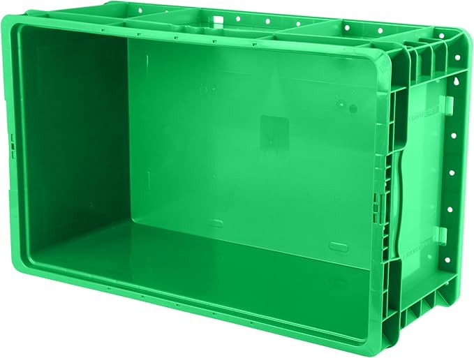 Hudson Exchange 24 x 15 x 9" (3 Pack, 10.5 Gallon) Straight Wall Handled Storage Container Tote, Green