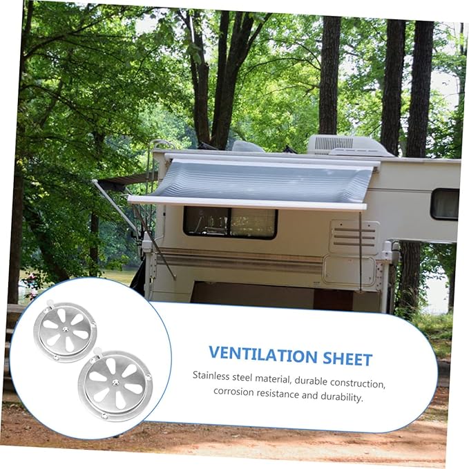2pcs Cover Adjustable Louvered Ventilation for Rv Boat Use Exhaust Cover Hollow Design