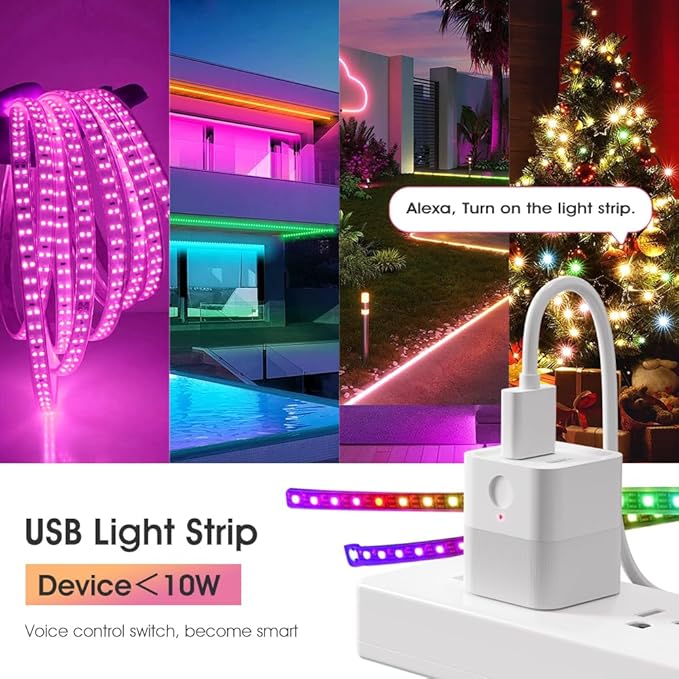 Tuya app Micro WIFI USB adaptor, Smart 5-12V DC outlet Switch,Remote Timer your USB device by Phone app,Compatible with Alexa Google Home