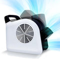 Air Mover Blower Fan - Utility Fan 3 Speeds, 2 AC Outlets, Reset and Circuit Breaker, Carpet Dryer for Garage, Gym, Shop, Kitchen - Ventilating, Cooling and Drying, 12", White