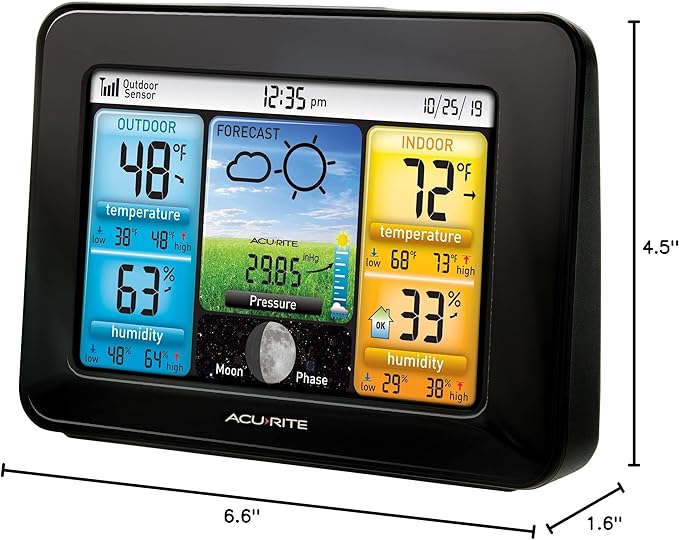 AcuRite Wireless Home Weather Station with Color Display,Indoor Outdoor Thermometer and Temperature Sensor (02077M),(Pack of 10)