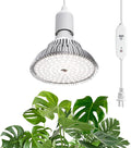 LED Grow Light Bulbs, Hanging Grow Lights for Indoor Plants, 25W 5000K, Height Adjustable Plant Light with Timer, Full Spectrum Grow Light Replace Sunlight for Large Tall Plant, Greenhouse