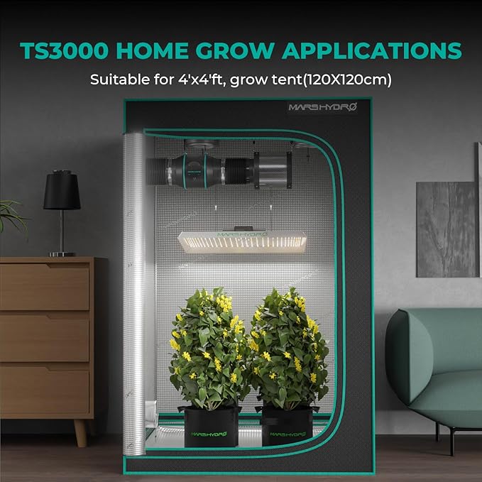 MARS HYDRO TS3000 420W LED Grow Light Full Spectrum, Smart Dimmable, Daisy Chain Commercial Growing Lamp for Indoor Plants, 4x4 5x5ft Coverage Greenhouse Grow Tent