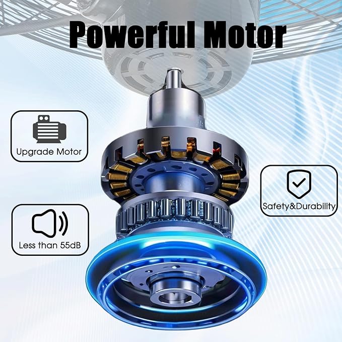 20" Wall Mount Fan with Misting, 7100CFM Heavy Duty Wall Fan with 3-Speed & Adjustable Tilt, High Velocity Industrial Oscillating Fans for Garage, Factory, Patio, Indoor, Greenhouse, Porch, ETL Listed
