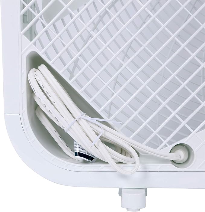 Hurricane 2-Pack Classic Floor Mount Box Fan w/ 3 Quiet Speeds, White, 20" - Corded Portable Electric Air Cooling Unit w/ Powerful 2400 CFM Airflow for Home, Garage, Office, Bedroom & Basement