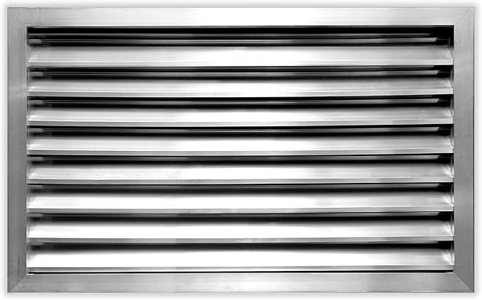HVAC Premium 30"W x 18"H Aluminum Exterior Gable Louver Vent for Walls & Crawlspace - Weather-Resistant Air Grille with Screen Mesh - [Outer Dimensions 31.75"W x 19.75"H]