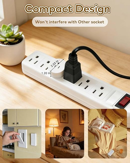 Wireless Remote Control Outlet Plug,NineLeaf Smart Outlets for Household,On Off 3 Smart Plugs 1 Switch Compatible with Tuya,Alexa and Google Assistant,Timer Outlet,No Wiring,White