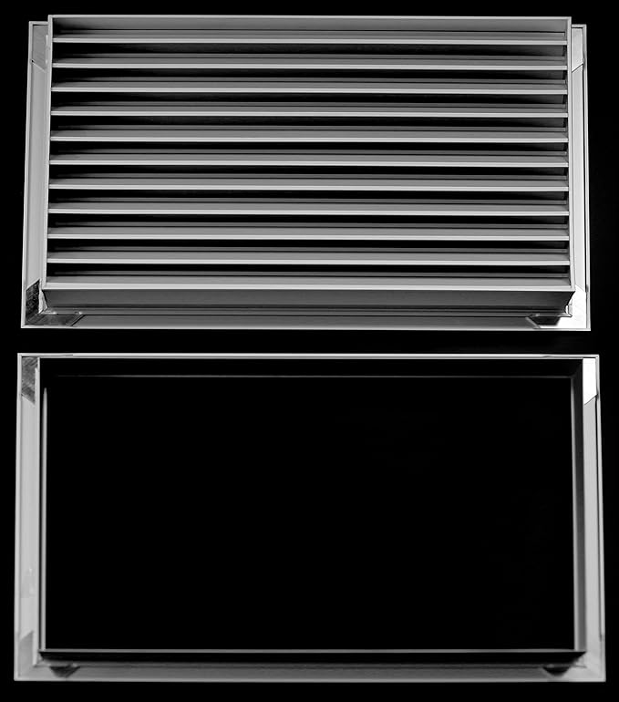 HVAC Premium 18'' w X 12'' h Aluminum Privacy Door HVAC Air Grille -V Shaped Louvers Ensure 100% View Block - Supply or Return [Outer Dimensions: 19'' w X 13'' h]