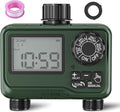BN-LINK Sprinkler Timer Outdoor - 2 Zone Programmable Water Timer with Rain Delay, Automatic Irrigation System for Lawns & Garden Hoses - Waterproof Manual Controller with Large LCD Display