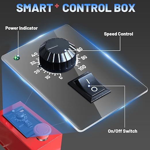 Newest 4/12 Frames Electric Honey Extractor Equipment with Protective Cover, 2nd Gen Intelligent Control Device Designed for Business and Farms